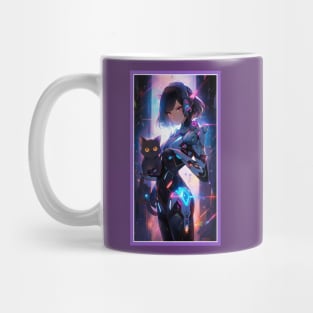 Anime Cute Cat Girl | Quality Anime Girl Artwork | Sci-Fi Manga Girl Anime Art Mug